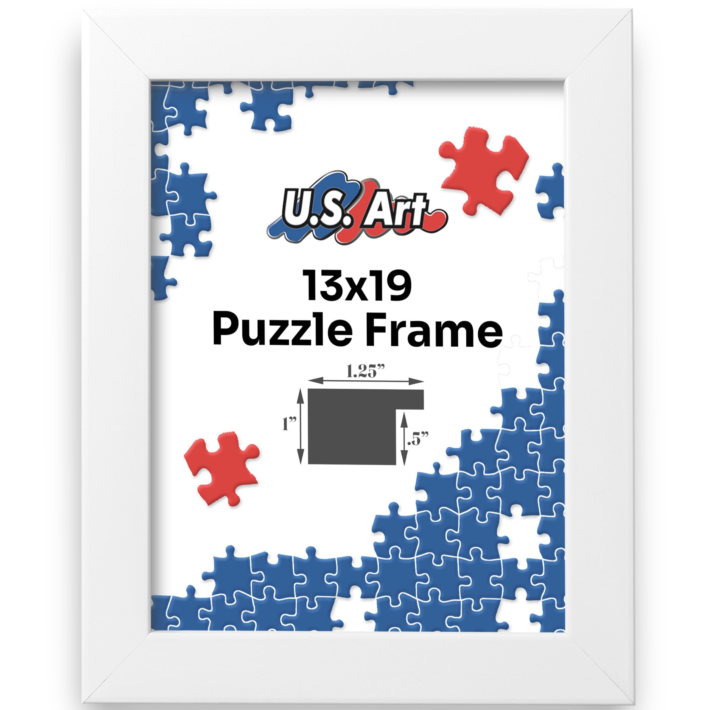 Amazon.com - US Art White 13x19 Puzzle Frame 1.25