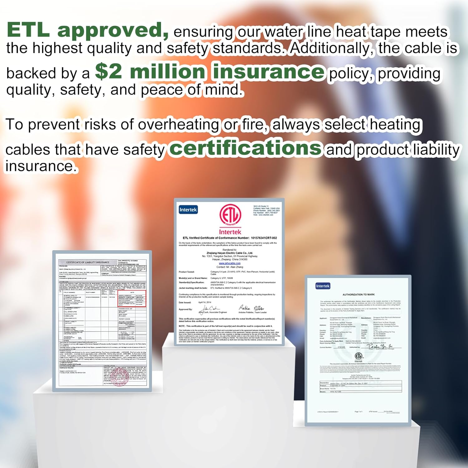 HEATIT Self Regulating Heating Cable Roof Deicing and Pipe freeze Protection Pipe Heat Cable for Metal And Plastic Pipes ETL Certified 120V 130FT
