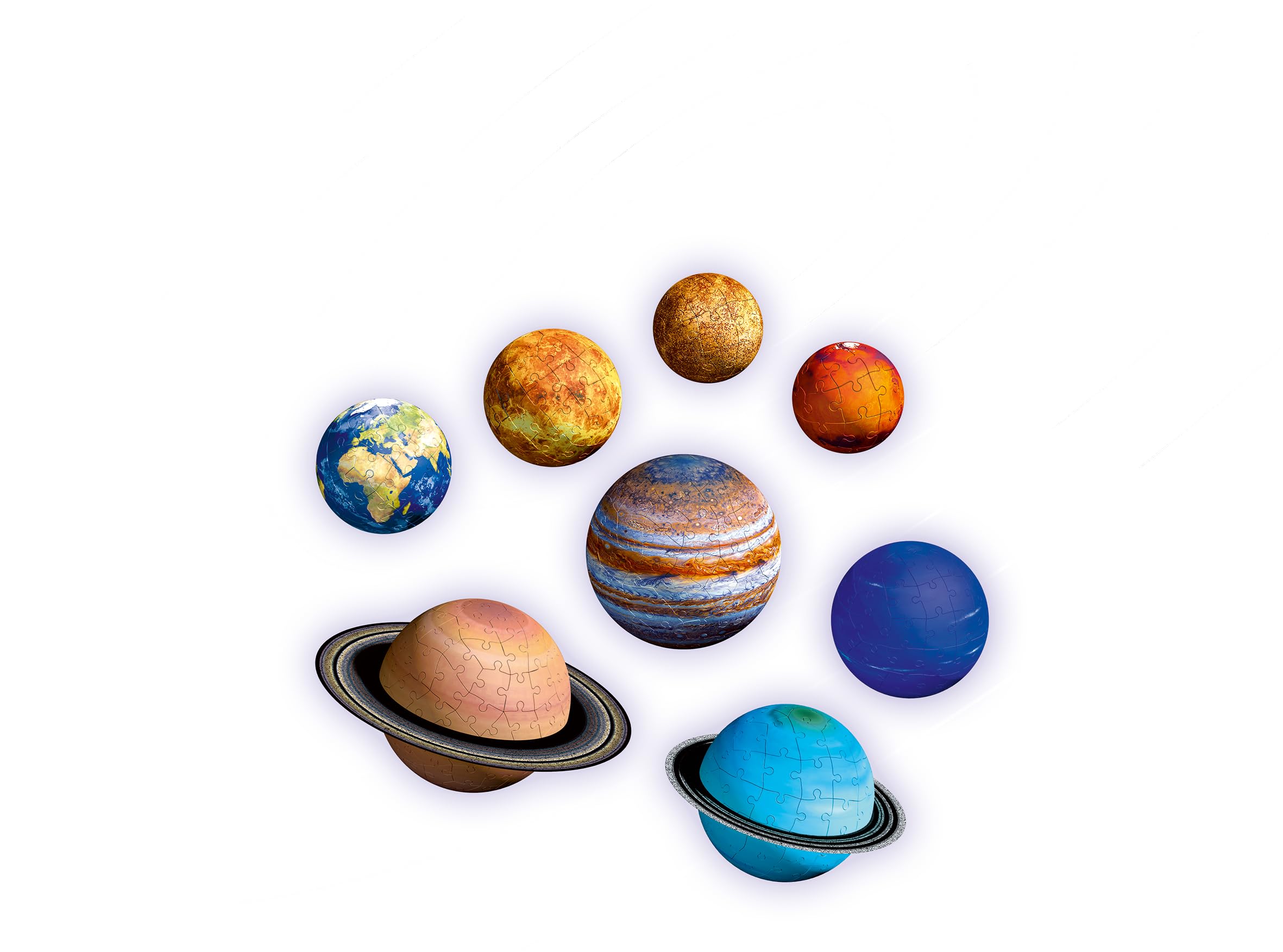 Ravensburger 3D Puzzle Planetensystem 11668 - Planeten als 3D Puzzlebälle - Sonnensystem zum selbst Bauen und als Deko - für alle Weltraumfans ab 6 Jahren - mit informativer Online-Broschüre