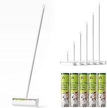 Foyer Nuage Large Animal Hair Roller, Large Animal Hair Roller 24 cm with Extremely Long Handle up to 124 cm, XXL Animal Hair Roller, 300 Sheets (5 Rolls + 1 Handle)