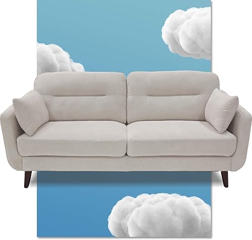 Serta Sierra - Sofás para sala de estar, sofá tapizado de microfibra de diseño moderno, ideal para espacios más pequeños, sofá biplaza de 61