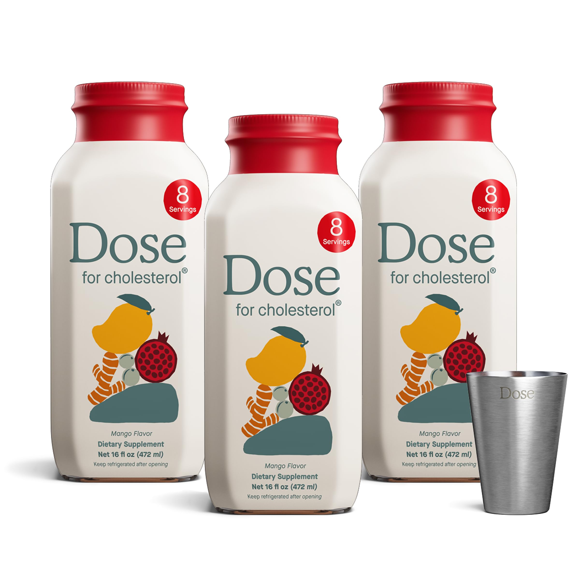 DOSE Suplemento líquido de vitamina B3 com coenzima Q10, romã, folato, amla, licopeno, curcumina e pimenta-preta, 3 garrafas de 473 mL