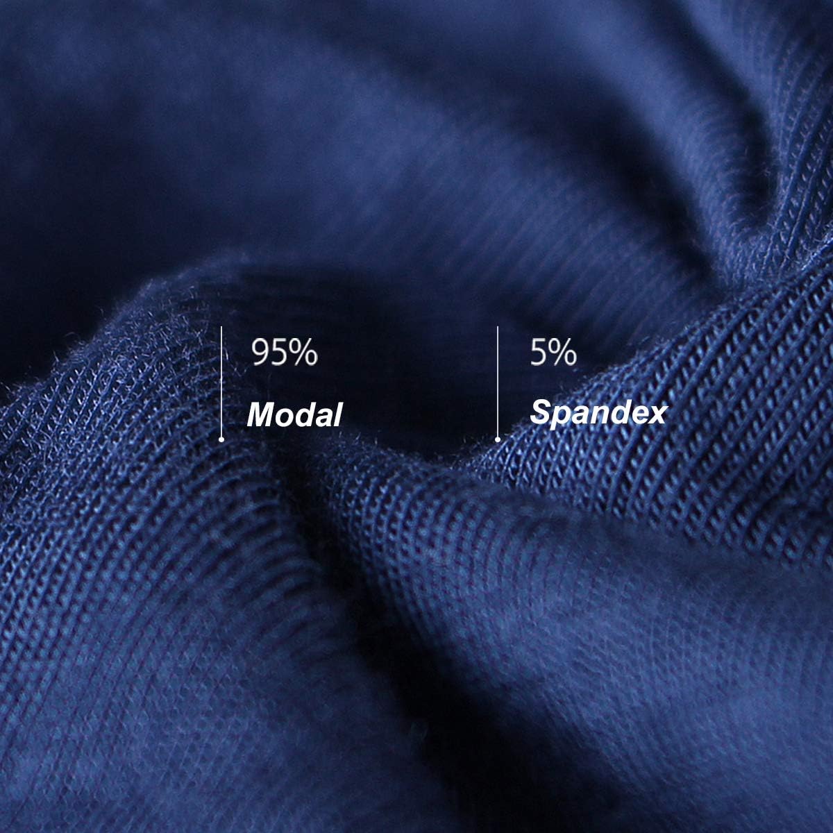 Ouruikia Men's Thermal Underwear Pants Modal Long Johns Tagless Lightweight Thermal Bottoms Separate Pouch - Image 6