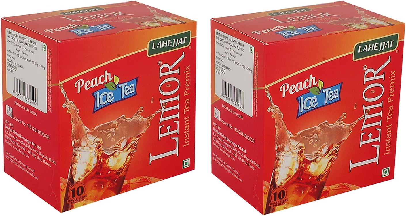 Peach Flavored Instant Ice Tea - 2 x 10 sachets