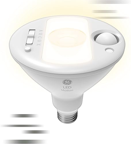 Miniatura 2 de GE LED+ - Bombillas LED con sensor de movimiento, luces de seguridad enlazables, focos PAR38 para exteriores, blanco cálido (paquete de 3)