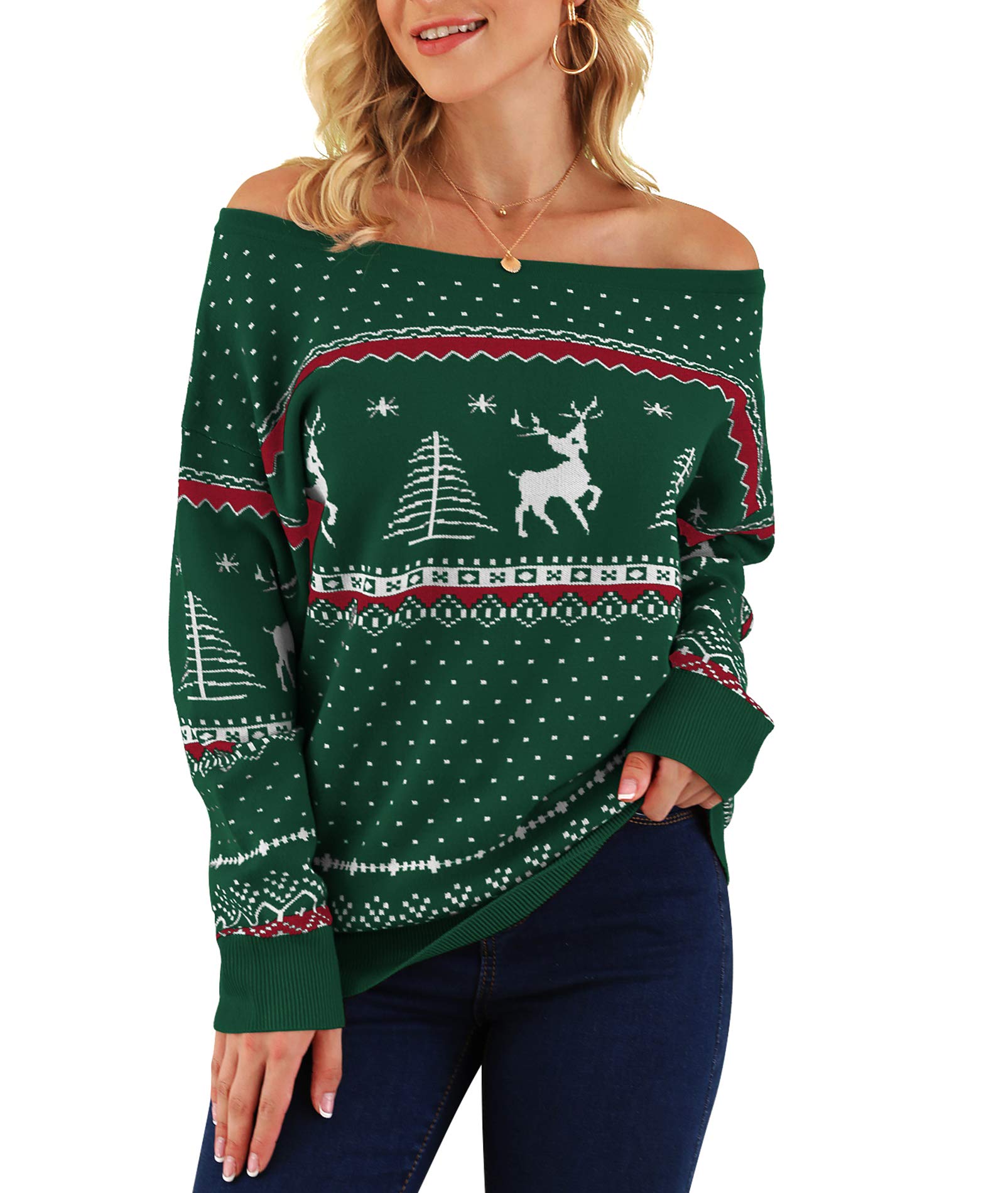 LILBETTER Womens Long Sleeve Crew Neck Trendy Casual Knitted Pullover Sweater