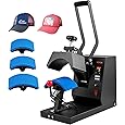 VEVOR Heat Press 6x3.75Inch Curved Element Hat Press Clamshell Design Heat Press for Hats Rigid Steel Frame No Stick Digital LCD Timer and Temperature Control (6x3.75Inch Clamshell Design)
