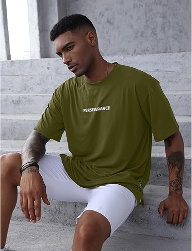 Miniatura 4 de YawYews Camisetas atléticas de moda para hombre, de manga corta, casual, lisas, holgadas, para entrenamiento, gimnasio, ropa de calle