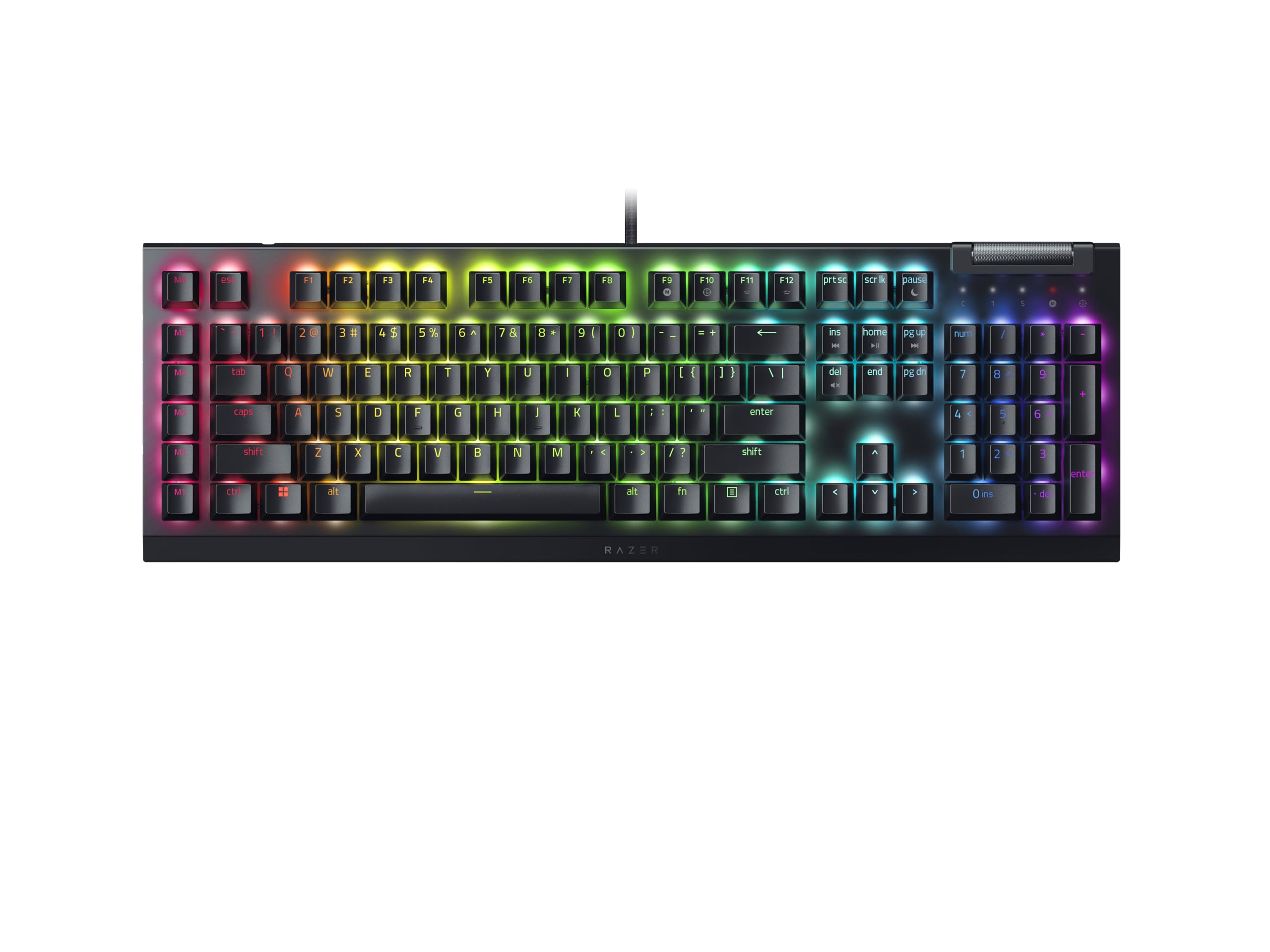 Razer BlackWidow V4 X - Mechanische Gaming-Tastatur mit Chroma RGB (Mechanische Razer Green Switches, 6 eigene Makro-Tasten, Doubleshot-ABS-Tastenkappen) QWERTY US-Layout | Schwarz