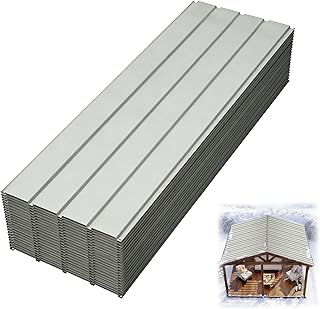 DELEMODUO 20Pcs Metal Roofing Panels, 102 ft² Corrugated Roof Panels wit...