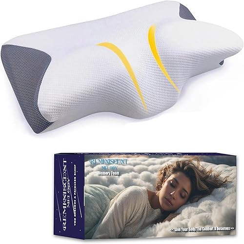 Miniatura 1 de Almohada de espuma viscoelástica de contorno actualizada 2023 para dormir, soporte cervical ortopédico para alivio del dolor de cuello, hombros y