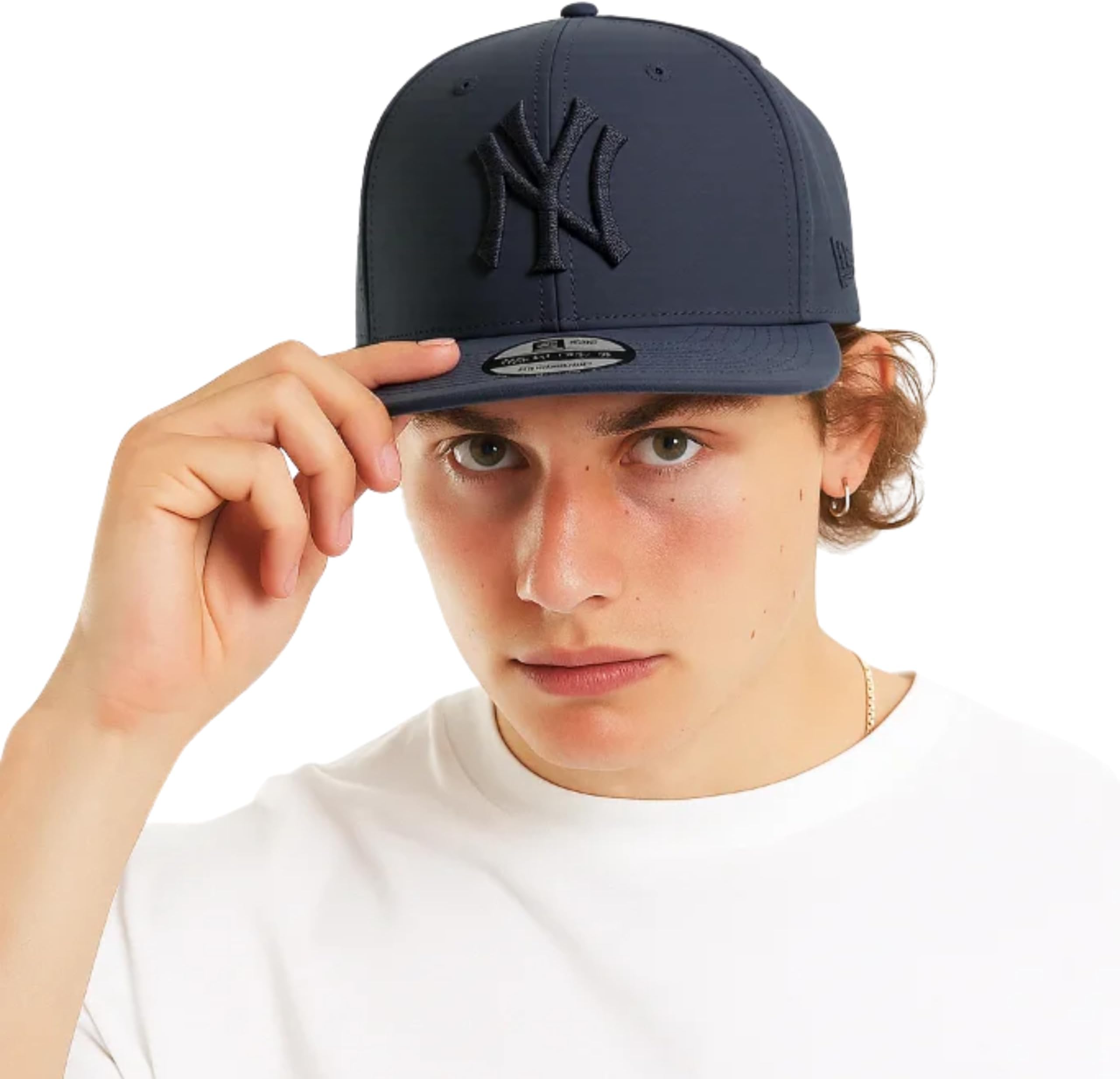 CNDIT CAPS Snapback NY Cap - Stylish Baseball Hat for Men Streetwear Hip-Hop Cap with Urban Swagger - Black Sun Protection Caps for Outdoor Activities - Adjustable & Sweat-Free