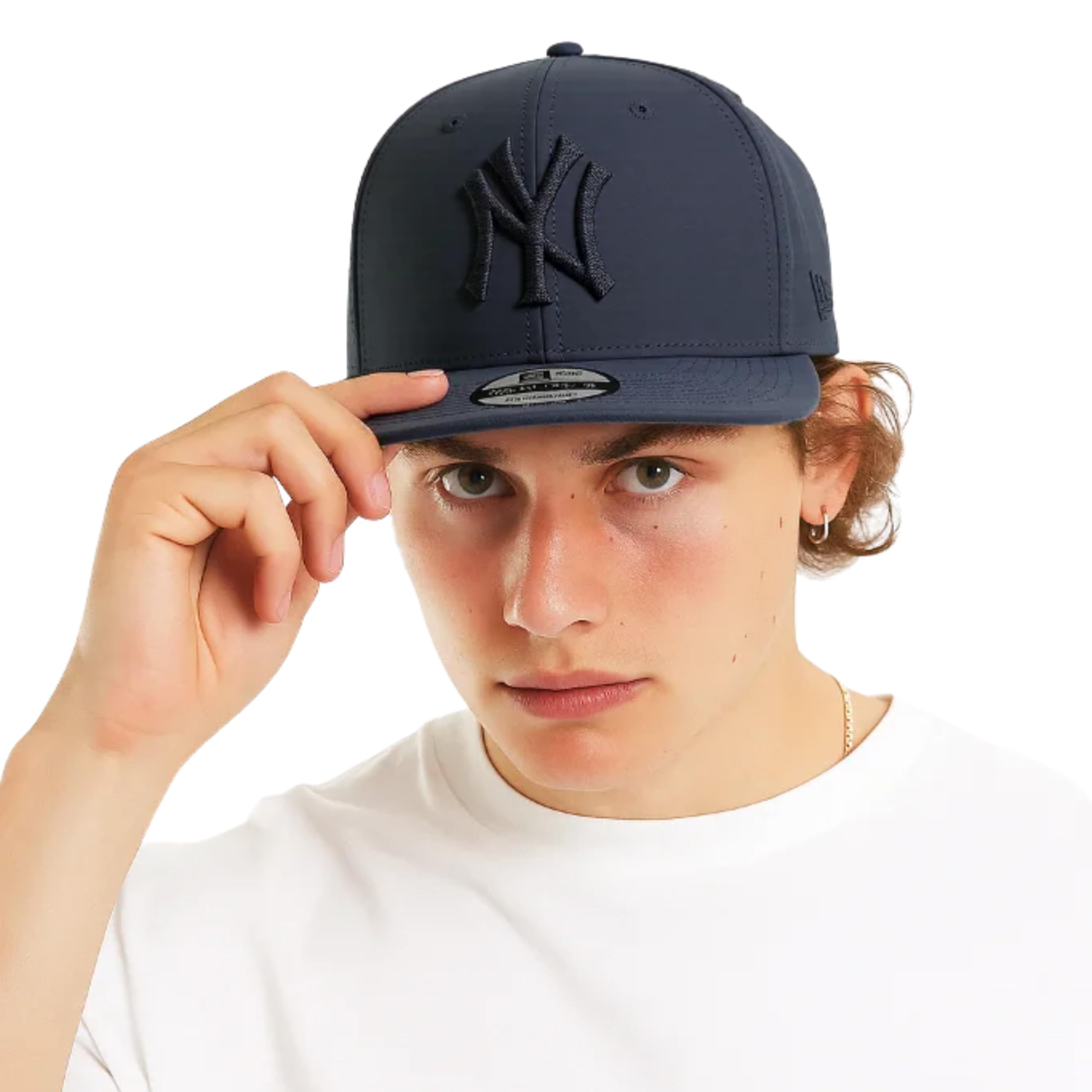 KNDIT CAPSCNDIT CAPS Snapback NY Cap - Stylish Baseball Hat for Men Streetwear Hip-Hop Cap with Urban Swagger - Black Sun Protection Caps for Outdoor Activities - Adjustable & Sweat-Free