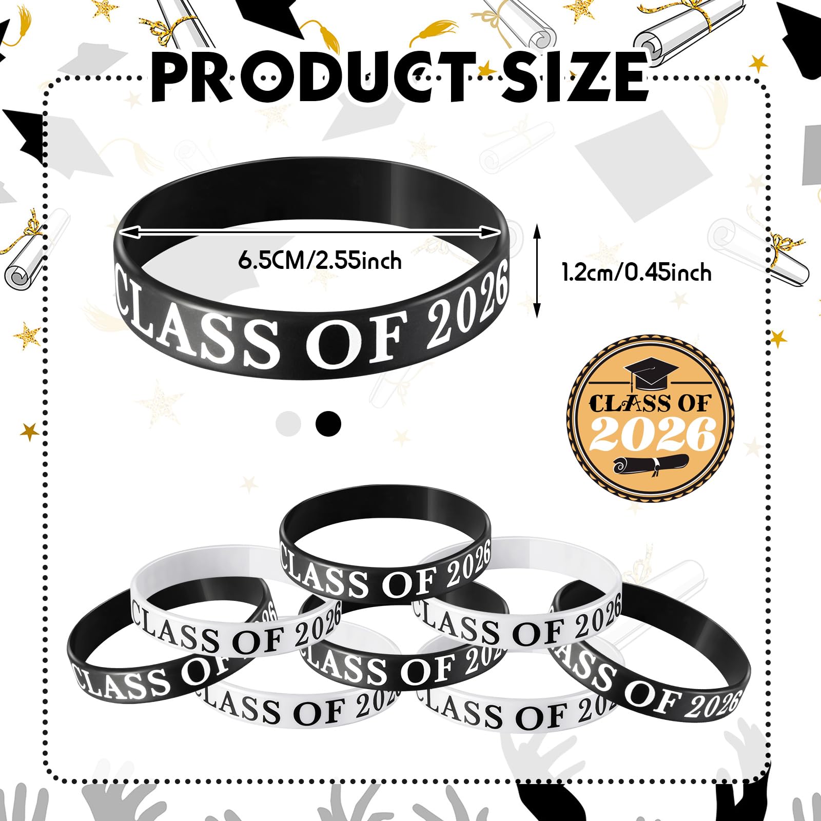 Snapklik.com : Poen 100 Pcs Class Of 2026 Bracelets Graduation ...