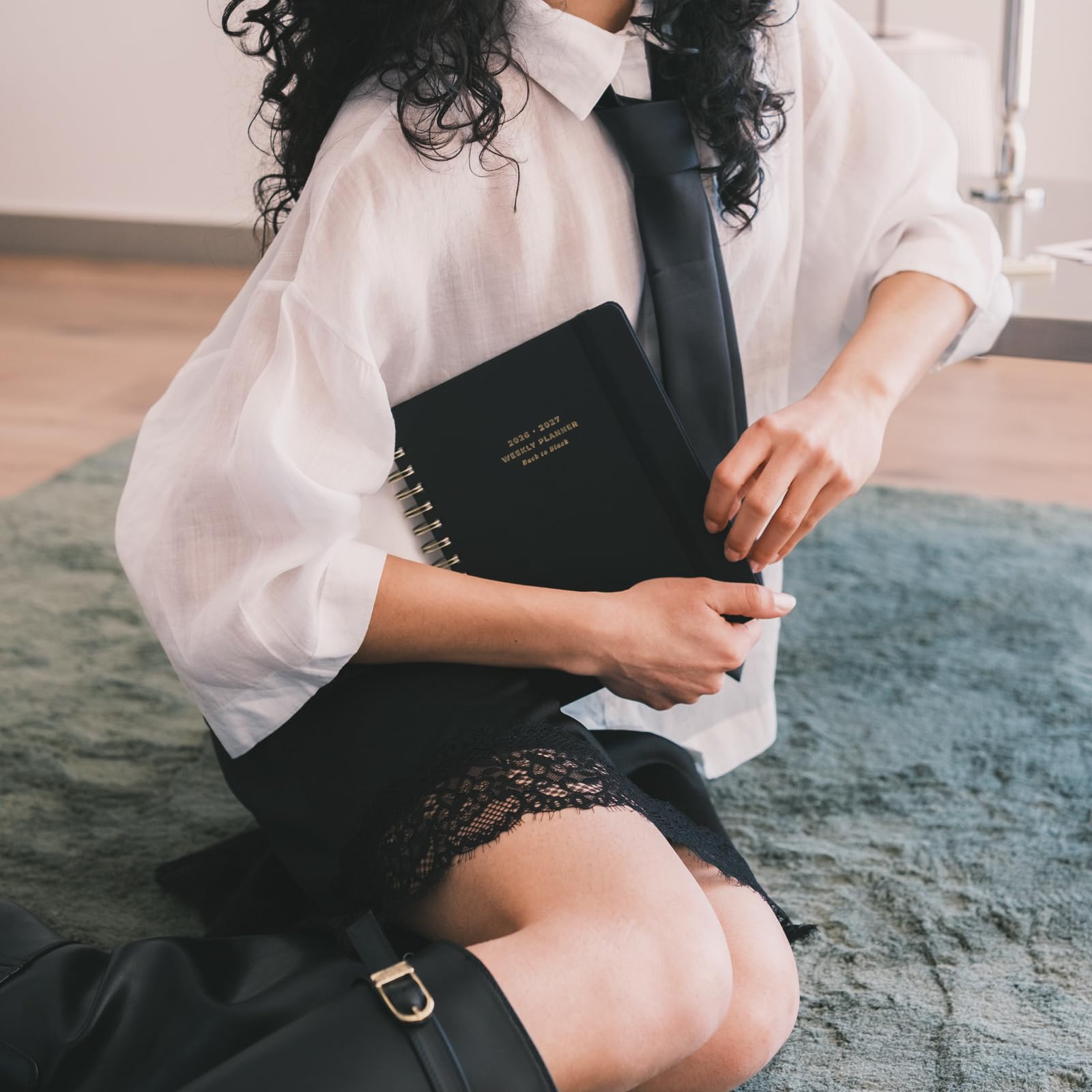Kokonote Academic Diary 2026-2027 Week to View - Back to Black | Academic Planner 2026-2027, Mid Year Diary 2026 2027, Weekly Planner | Aesthetic Stationery Gifts