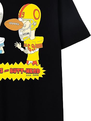 Miniatura 4 de Beavis & Butthead - Camiseta negra de manga corta para hombre, diseño de dibujos animados retro, moda nostalgia de los años 90 para hombre