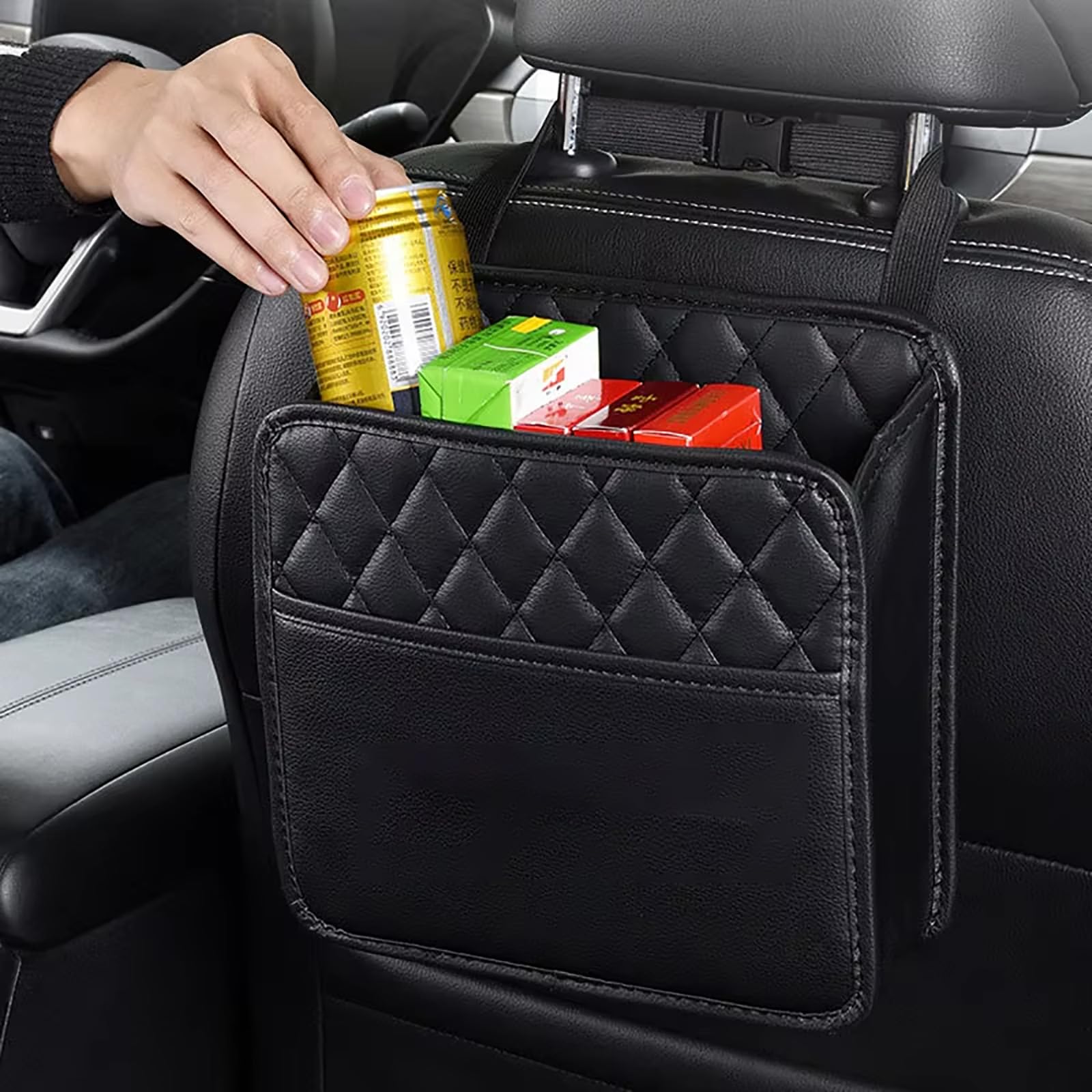 Środkowa skórzana torba do przechowywania fotelika samochodowego, torba do przechowywania i przechowywania samochodu, kompatybilna z Dodge RAM Challenger JCUV Caliber Avenger