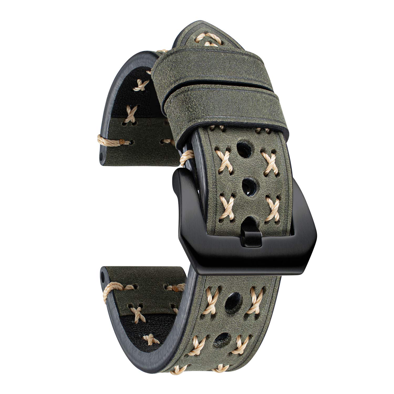 BINLUN Retro lederen horlogeband voor mannen BINLUN Retro lederen horlogeband voor mannen