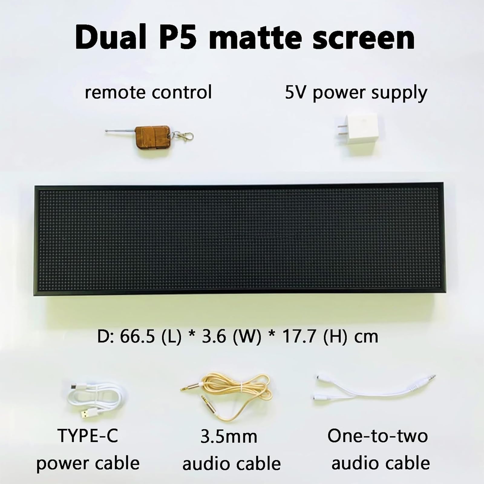 Analizzatore di spettro musicale a LED con telecomando wireless, doppio canale, microfono integrato per feste, studi, sale giochi