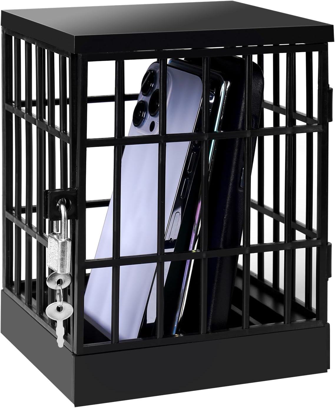 Gemaxvoled Cell Phone Jail Lock Box, Mobile Phones Prison Lockable Cage for Classroom Family Time Party