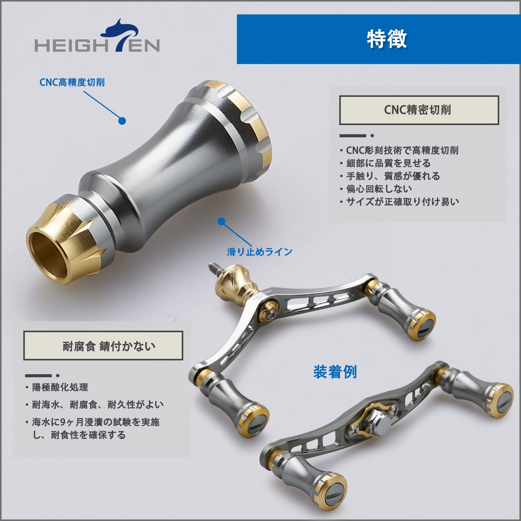 Amazon.co.jp: HEIGHTEN 15mm リール ハンドル ノブ シマノ ダイワ