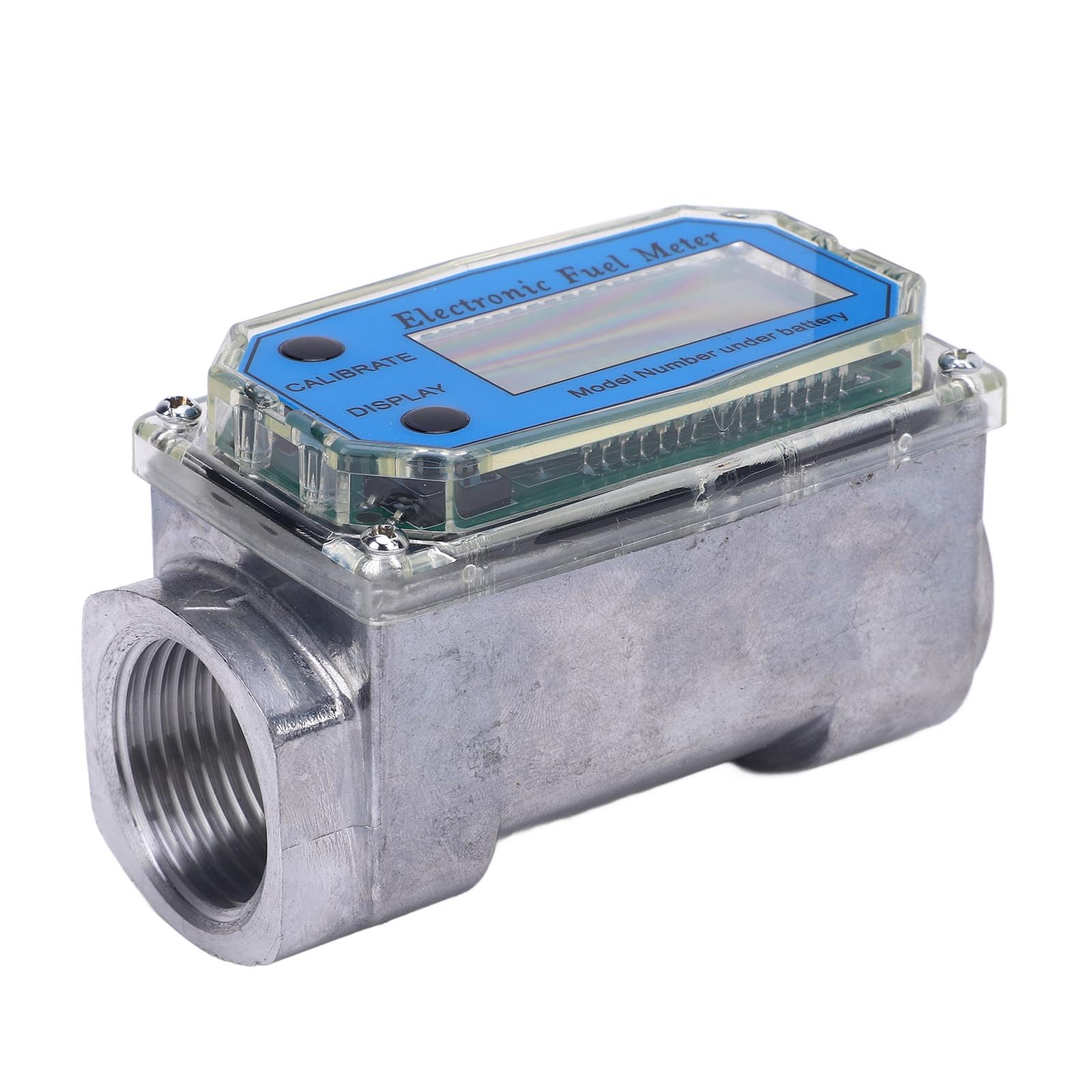 Matybobe Misuratore di Portata a Turbina Misuratore di Portata a Turbina Digitale Elettronico per Carburante Display unità (32 mm)