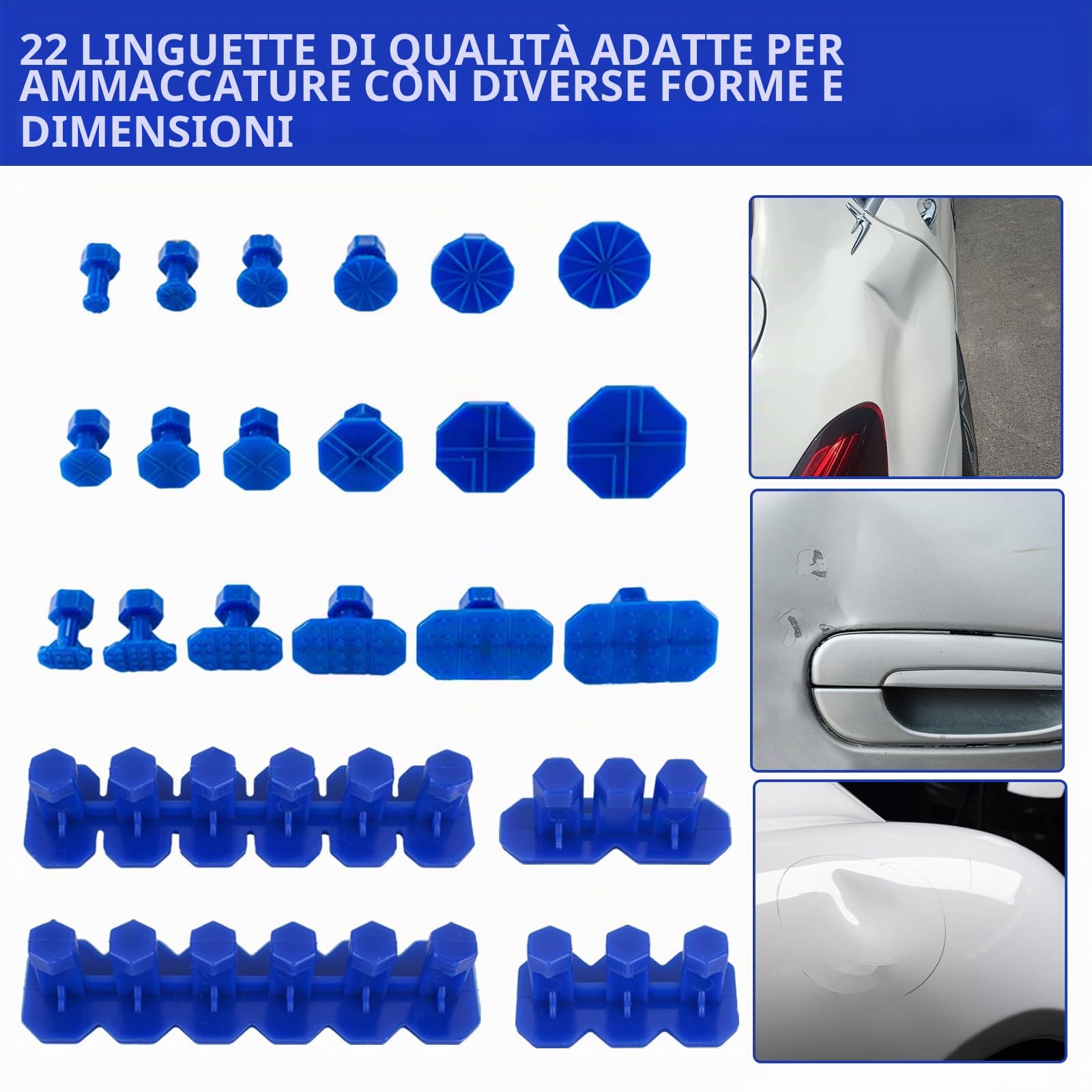 XTDMJ 30 Pezzi Kit di Riparazione per Ammaccature, Set di Riparazione per Ammaccature Auto T Bar Puller, Kit di Rimozione Ammaccature Senza Verniciatura per Rimuovere le Ammaccature del Veicolo