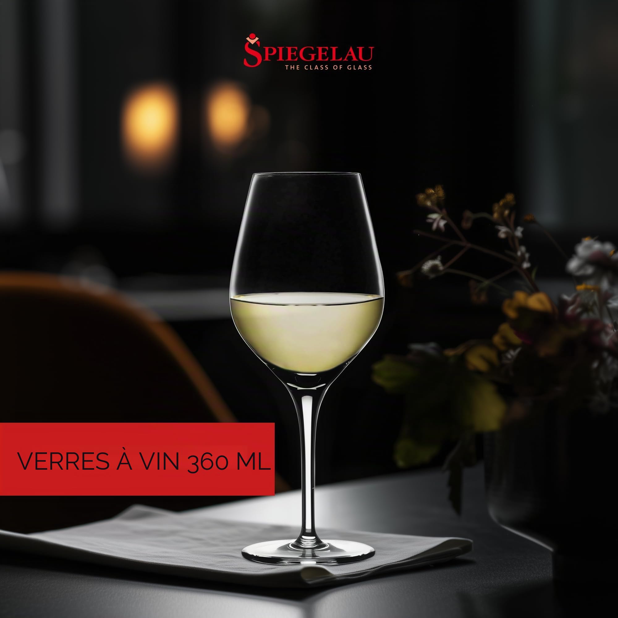 Spiegelau & Nachtmann - Authentis - Verres à vin et Carafe à décanter, Weißweinglas, Lot de 4