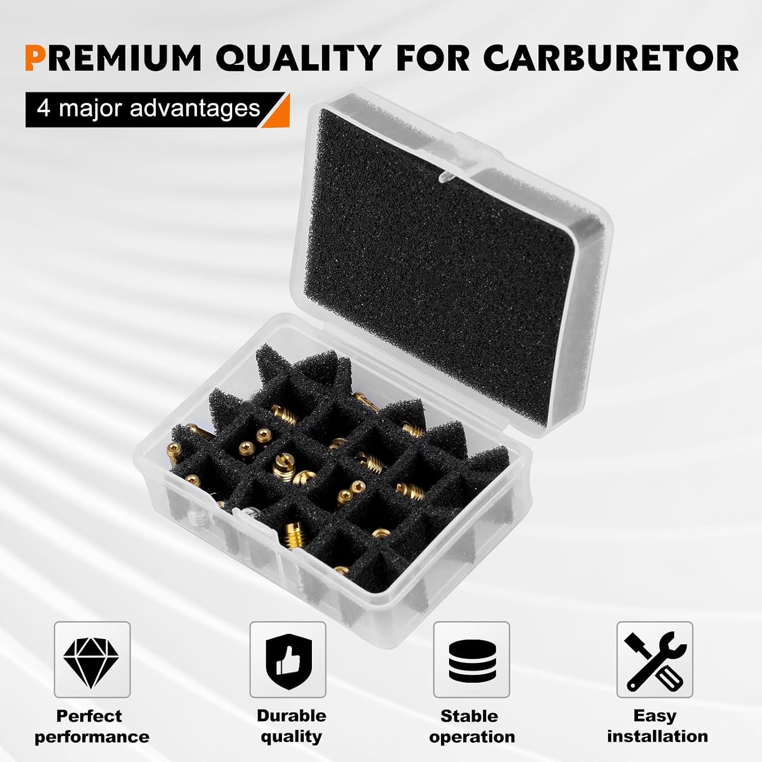 Pilot Slow Jet Kit for MIKUNI VM22/210 TM/TMX AX100 EN GN TZR TMS Carburetor (21Pcs) #15, 17.5, 20, 22.5, 25, 27.5, 30, 32.5, 35, 37.5, 40, 42.5, 45, 47.5, 50, 52.5, 55, 57.5, 60, 62.5, 65