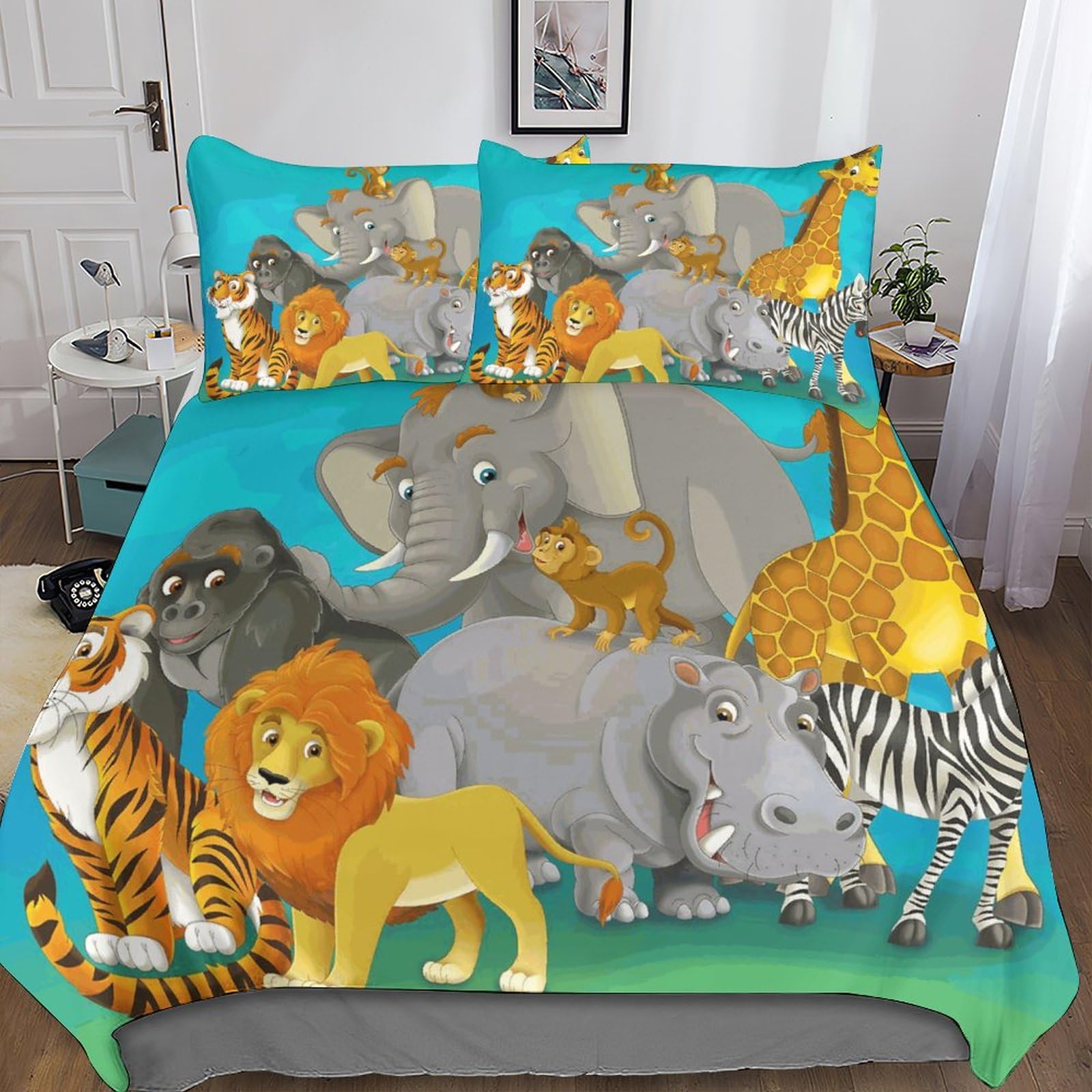 Parure de lit enfant impression 3D zoo, le cadeau d'anniversaire idéal