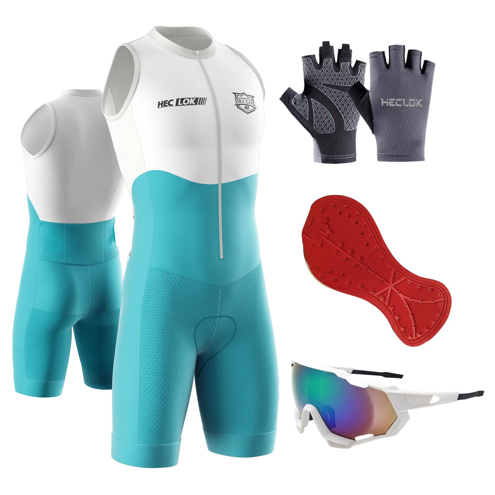 Triathlon Suit Men’s, Sleeveless TriSuit for Swimming, Breathable, Quick Dry Triathlon Suit, Cycling Training Road Bike Top Cycling Clothing Pro Trisuit und Triathlon,Running