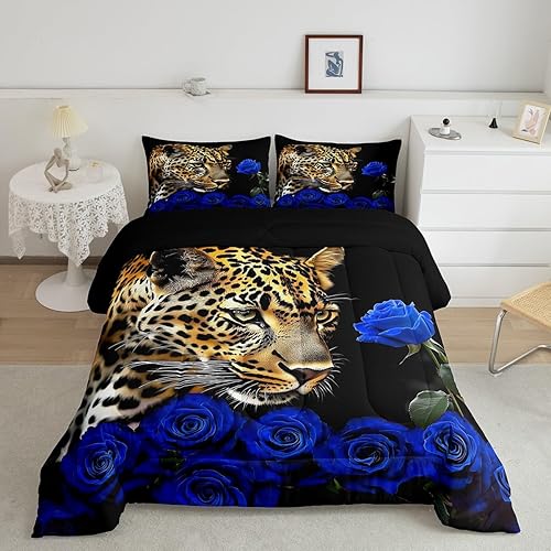 Miniatura 35 de Edredón de plumón de tortuga marina y verde azulado brillante, juego de ropa de cama tamaño Queen para niños y niños, juego de edredón de reptiles