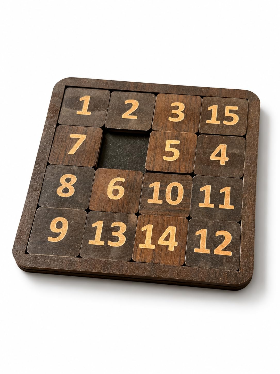 Dorytoy Wooden Number Sliding Puzzle Game 15 Board Classic Brain Teaser Kids Educational Learning & Brain Development 3 to 10 Years Kids-image-43