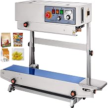Automatic Continuous Sealing Machine, 0.24-0.5 in/6-12 mm Seal Width, FR770 Vertical Bag Film Band Sealer, Band Heat Sealer for PVC Membrane Bag Film Sealing,