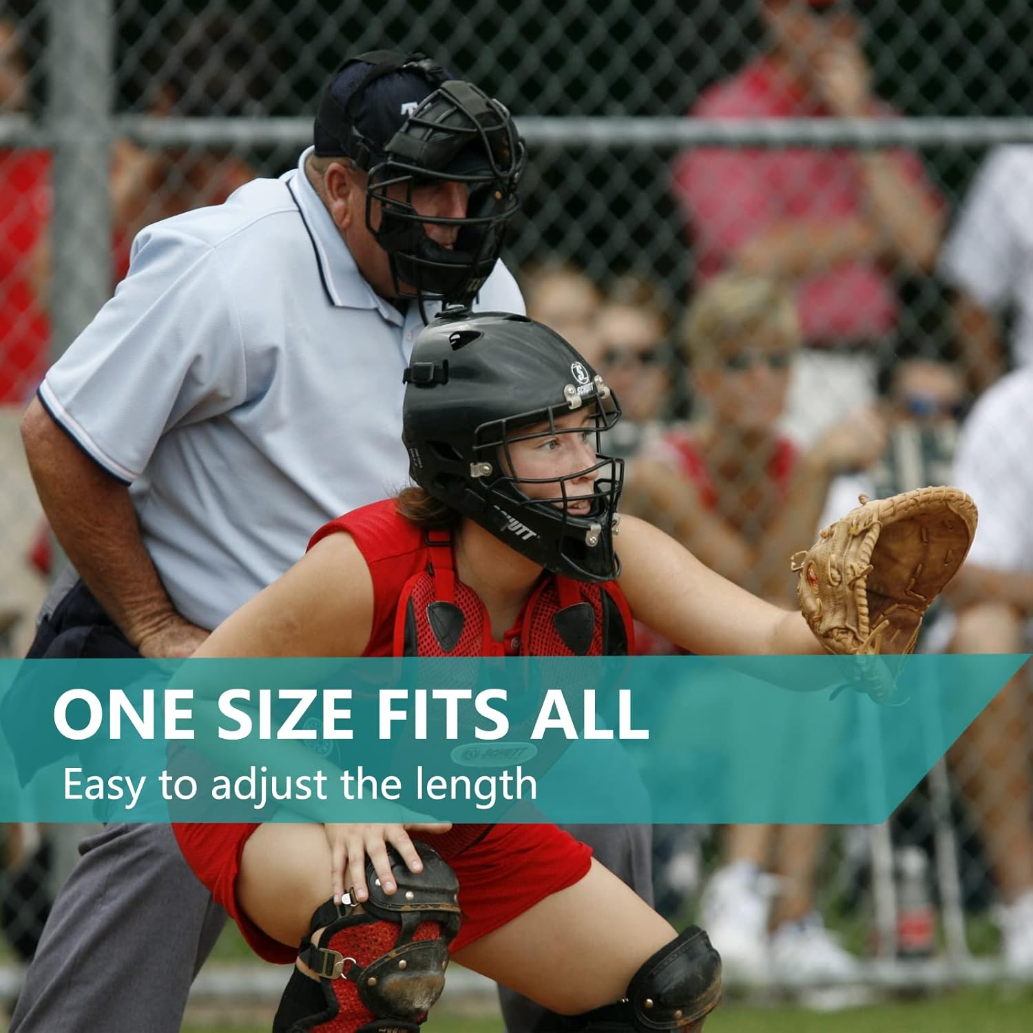 Protège-jambes De Baseball / Softball – Attrape-tibias Jeune/adulte – Rouge – Taille 12 Pouces