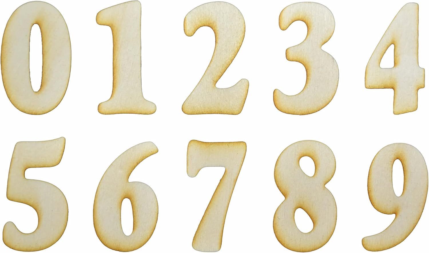 Unfinished Wood Number Set (0-9) in The Goudy Heavy Font, Available in a Variety of Sizes and Thicknesses (4 Tall (2 Full Sets), 1/4 Thickness)