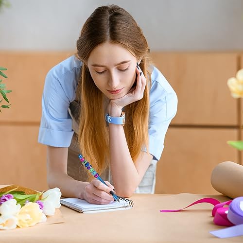 Miniatura 3 de Chivao 20 bolígrafos de metal con cuentas a granel, bolígrafo de tinta negra con recambios, artículos surtidos para cuentas focales, regalos de