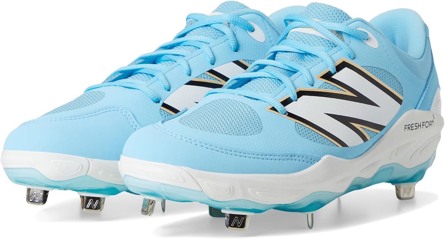 New Balance Men's Fresh Foam X 3000 V7 Baseball Shoe, Team Carolina/White, 5 M