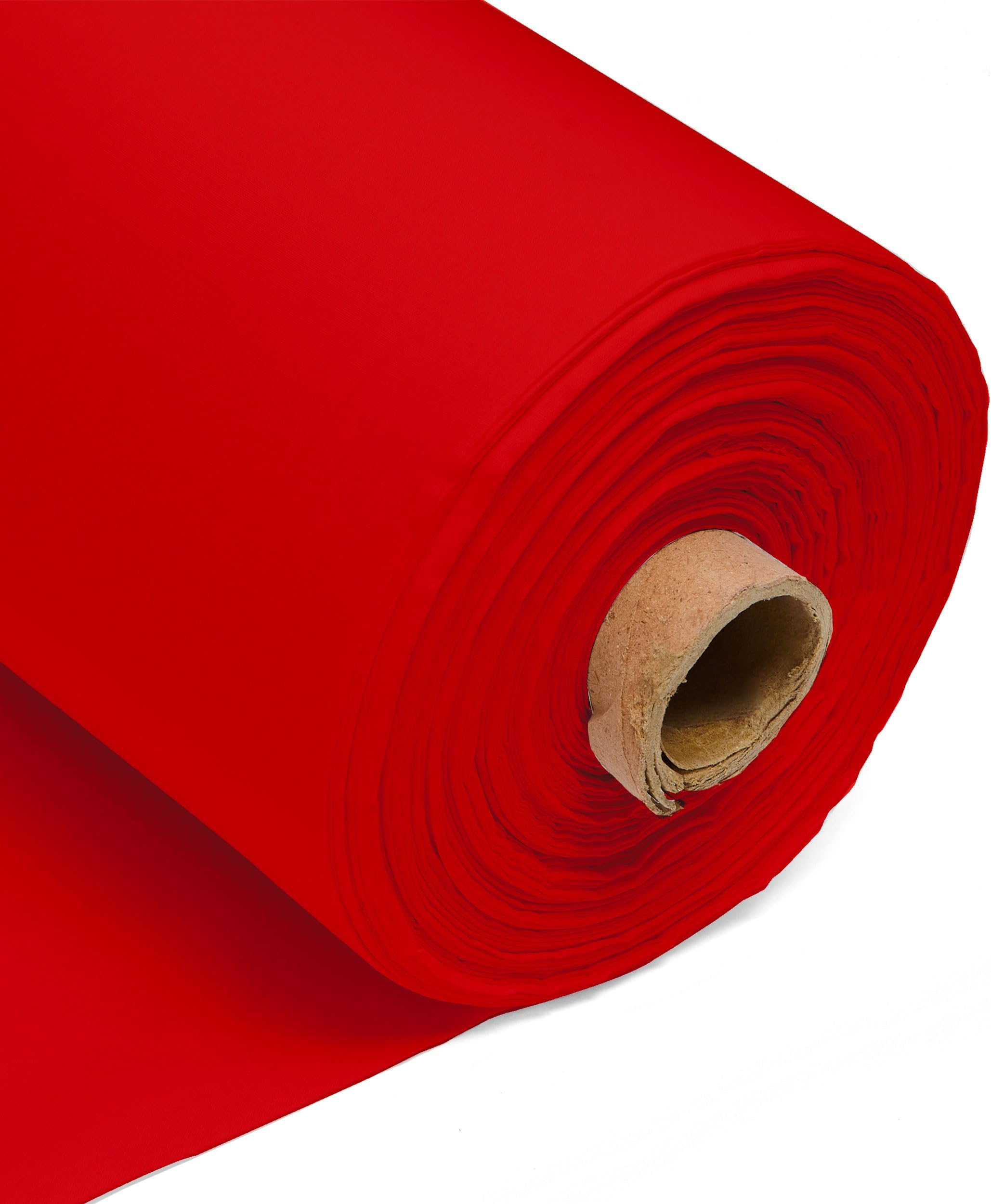 100% Cotton Fabric 60 Inch 150cm Wide 150GSM Material for Sewing, Dressmaking, Quilting, Curtain Linings, Pillowcases & Totes Fabric by The Half Metre by Discount Fabrics LTD(Red, 0.5m)