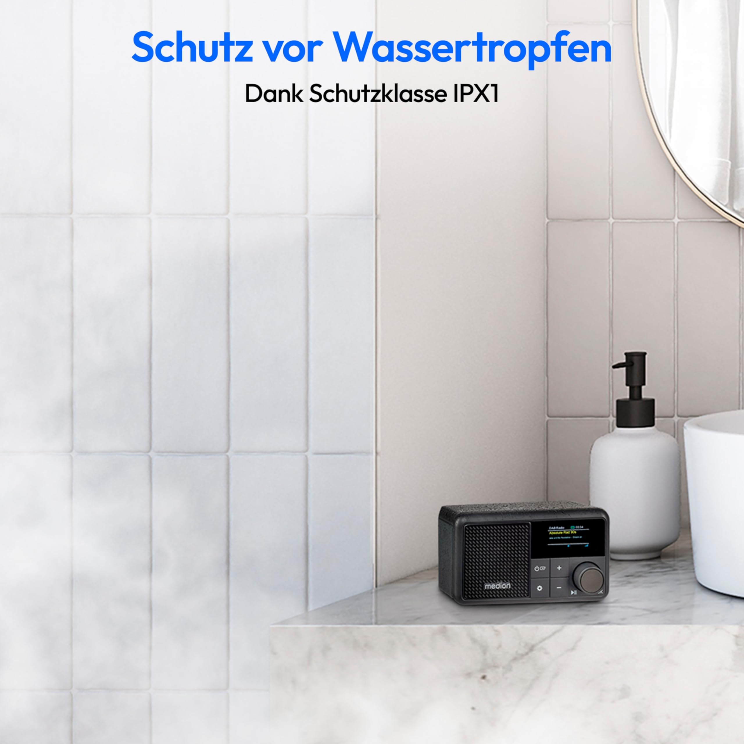 Radio Portatile MEDION DAB+ Con Bluetooth - Display A Colori, Batteria Ricaricabile, Grigio - Foto 9