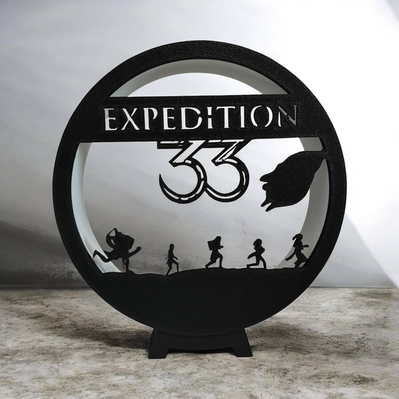 Generico Expedición Nocturna USB LED | Silueta Personajes Videojuegos | Fanart Escritorio Gaming Decoración Nerd Regalo Gamer