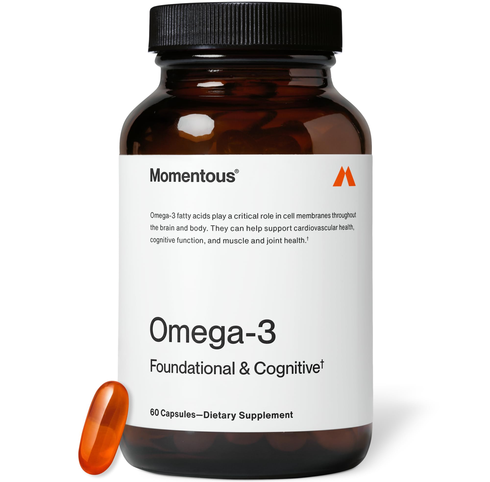 Sponsored Ad - Momentous Omega-3 Fish Oil - High-Potency EPA & DHA Supplement for Men & Women - Supports Heart, Joint, & Brain Health - NSF Certified for Sport - Non-GMO - Gluten-Free - 1,600 mg - 30 Servings