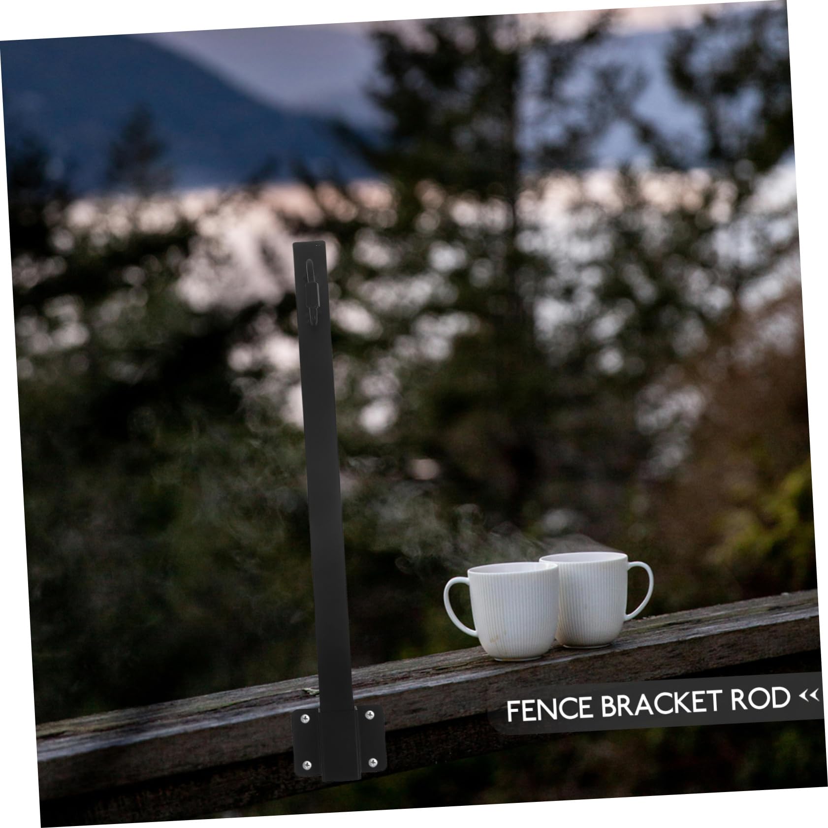 NULYLU Outdoor Hanging Lights Hanger Support Rod 4pcs Metal Pole Lights Bird Feeder Stand Easy Install