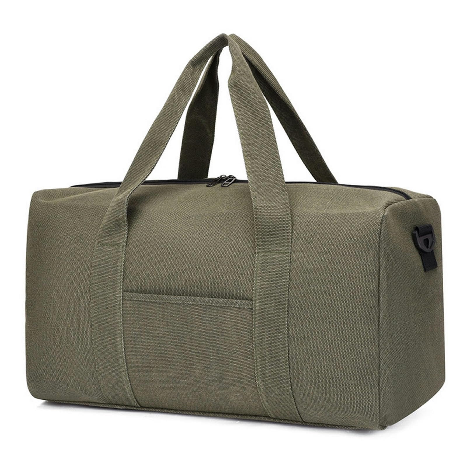 NOGRAX Schulrucksack Leinwand Reisen Mit Großer Kapazität Reisetasche Große Handgepäckbeutel Männer Multifunktional wasserdichte Tragbare Beutel-Grün Groß