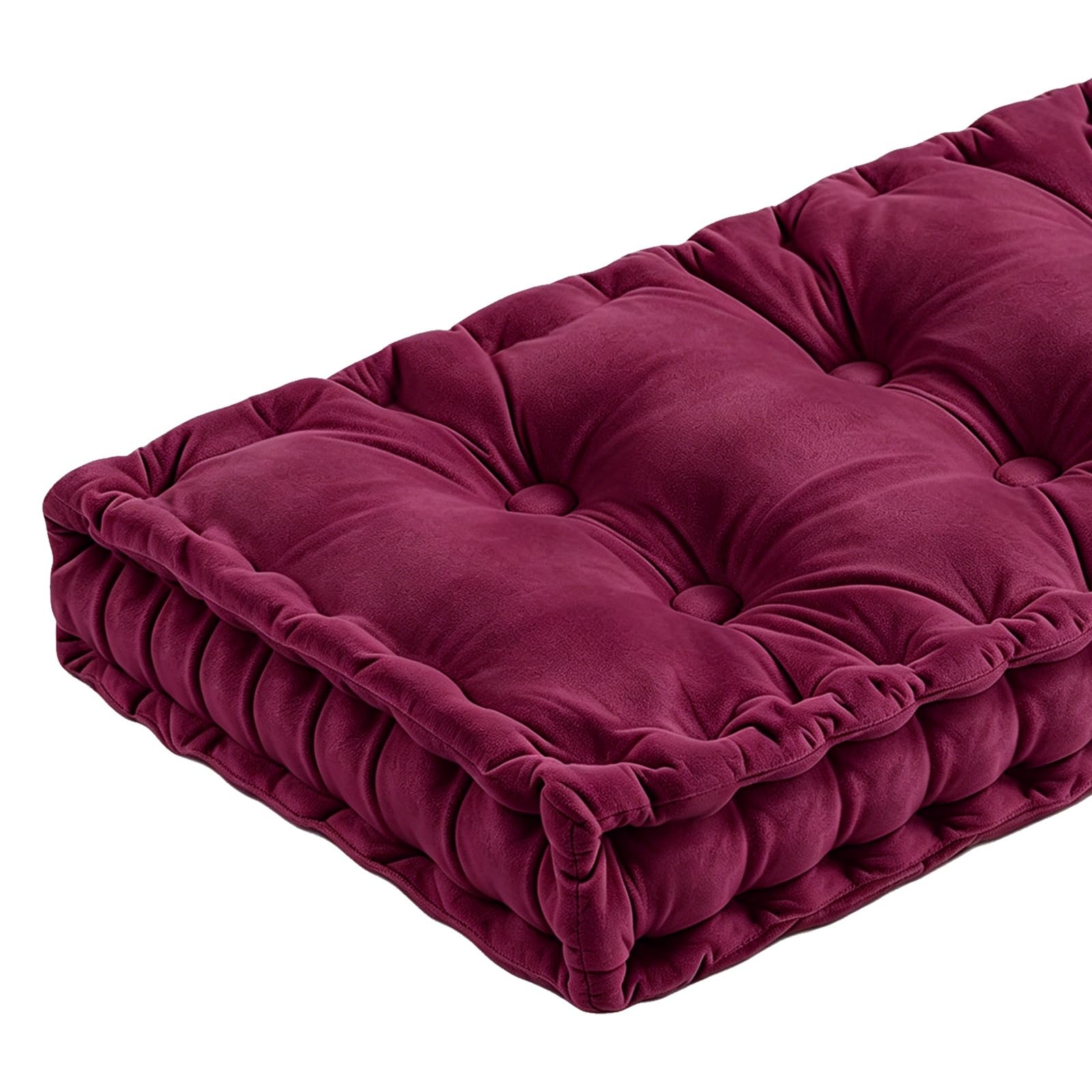 Coussin de banc touffeté velours 7,6 cm d'épaisseur pour banquette de cuisine
