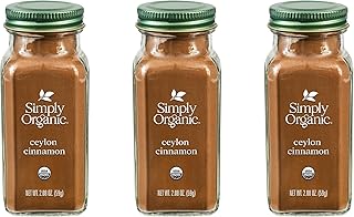 Simply Organic Ceylon Ground Cinnamon, 2.08 Ounce 3 Pack, Non-GMO Organi...