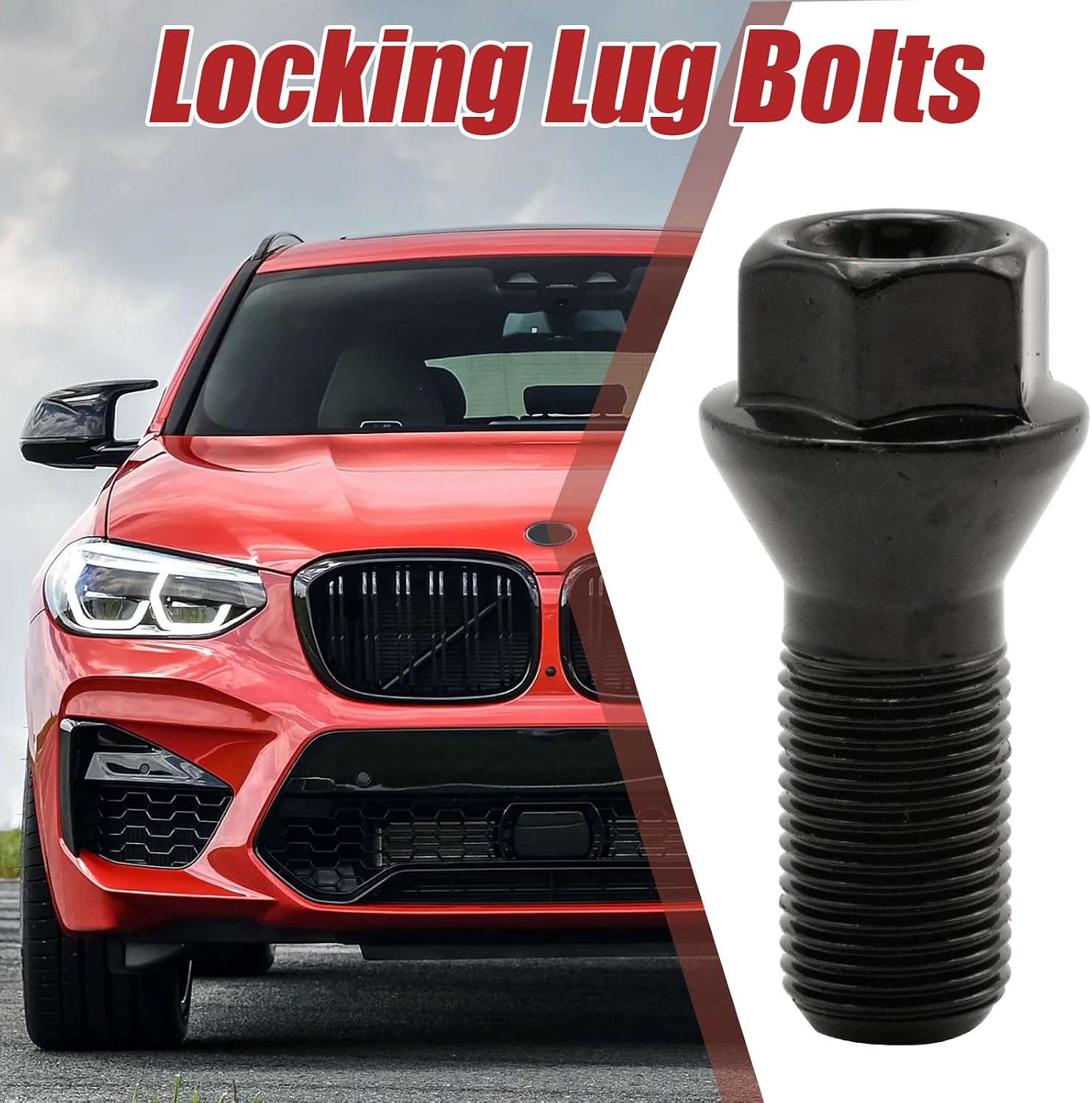 20 Pcs 36136774896 Wheel Locking Lug Bolts, Replacement for BMW 2 3 4 5 6 7 Series X1 X2 X3 X4 X5 X6 M3 M4 M5 M6 2007-Up, Replace 610-532 36136781151 36136890324