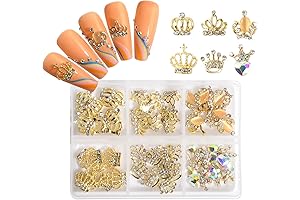 Luxurious Crown Nail Charms: Elevate Your Nail Art with Regal Elegance