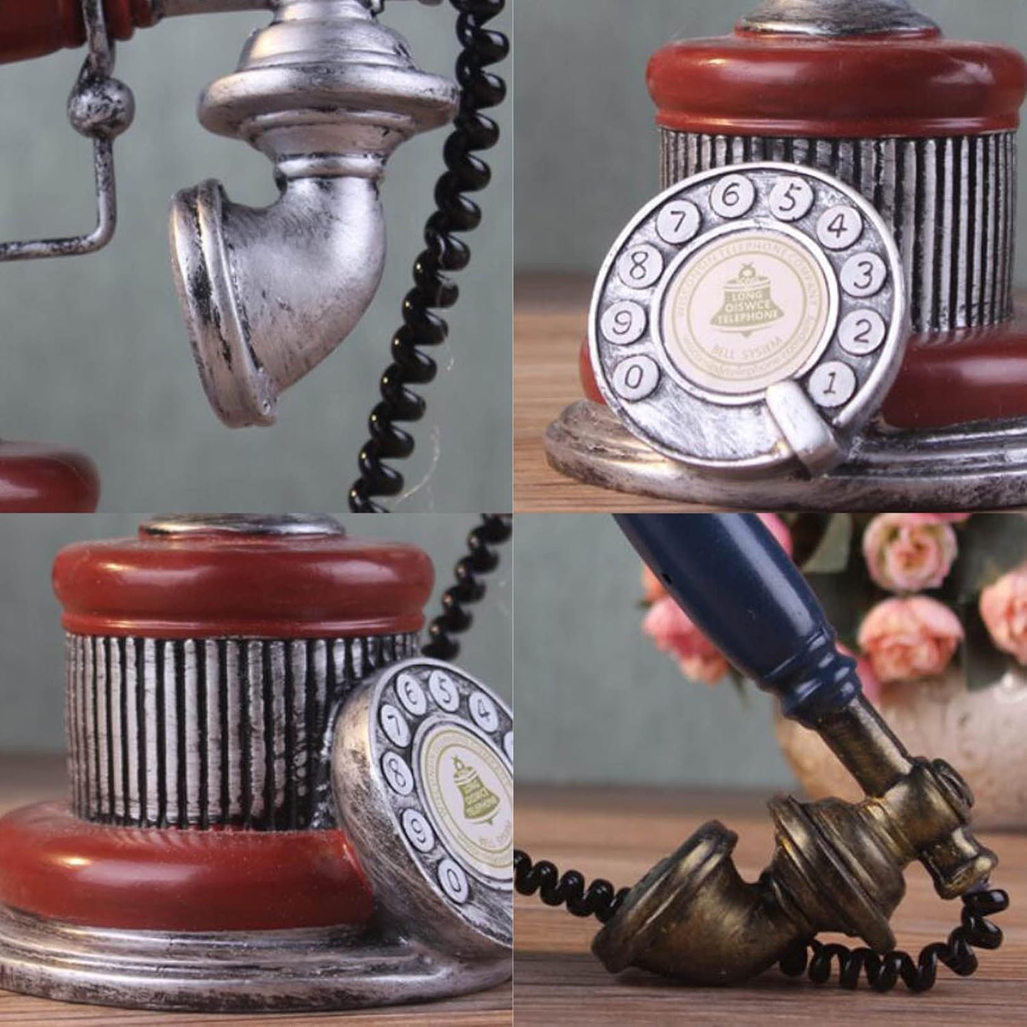Antique Telephone Creative Retro Decorative Phone Resin Telephone Decorating Cafe Bar Window Decoration