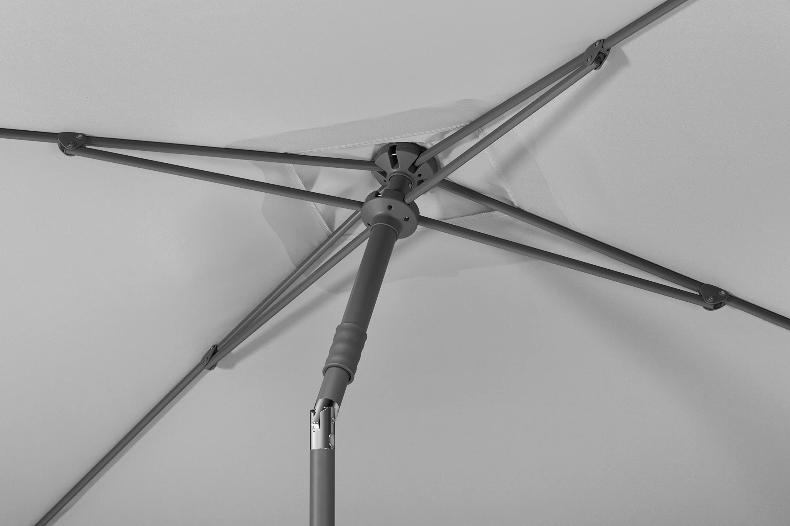 Schneider-Schirme Ombrellone Sevilla, grigio argento, 240 x 140 cm, rettangolare, 667-14, telaio in acciaio, rivestimento in poliestere, peso 4,6 kg